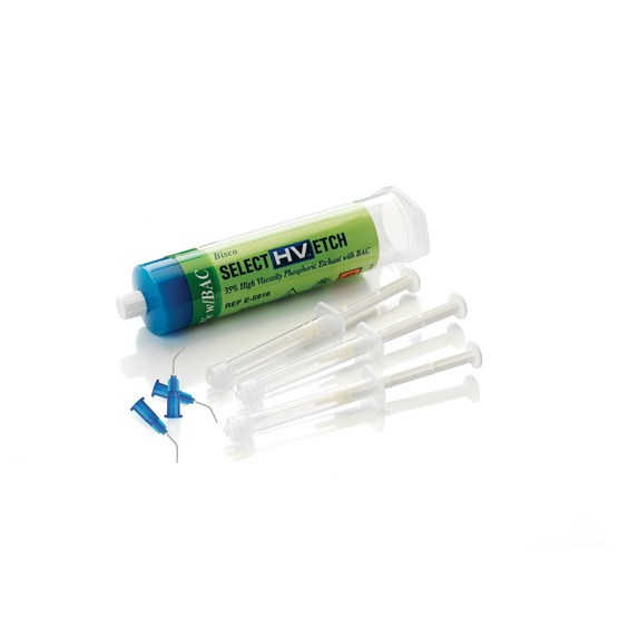 Select HV Etch w&#47;BAC 35&#37; Phosphoric Acid Etchant 30ml Bulk Syringe and Disposable Syringes Plus Tips